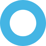 hollow light blue circle