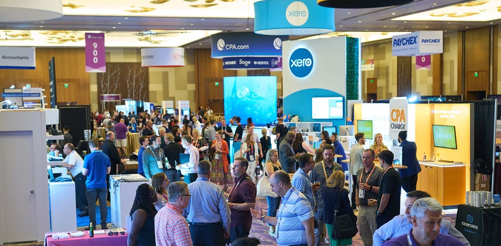 image of people in Engage exhibit hall