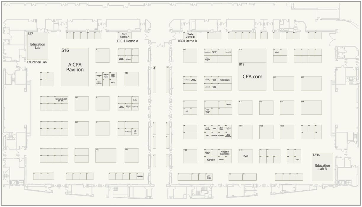 map of exhibit floor